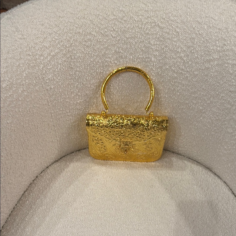 Gold Embossed Handbag - Picture 3 of 5